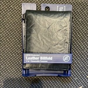 George Black Leather Money Clip